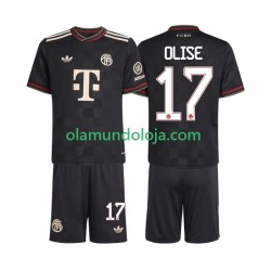 Camisola Bayern de Munique Michael Olise 17 Criança Equipamento Terceiro 2025-2026 Manga Curta
